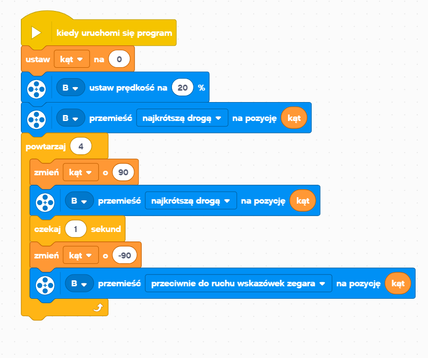 scenariusz kąty program 1 SPIKE